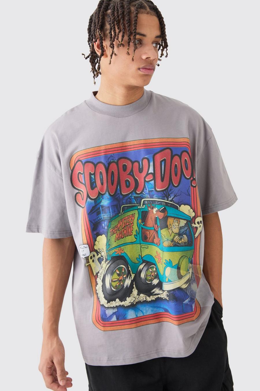 Oversize T-Shirt mit lizenziertem Scooby Doo Print, Charcoal