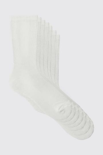 Effen Sportsokken (7 Paar) white