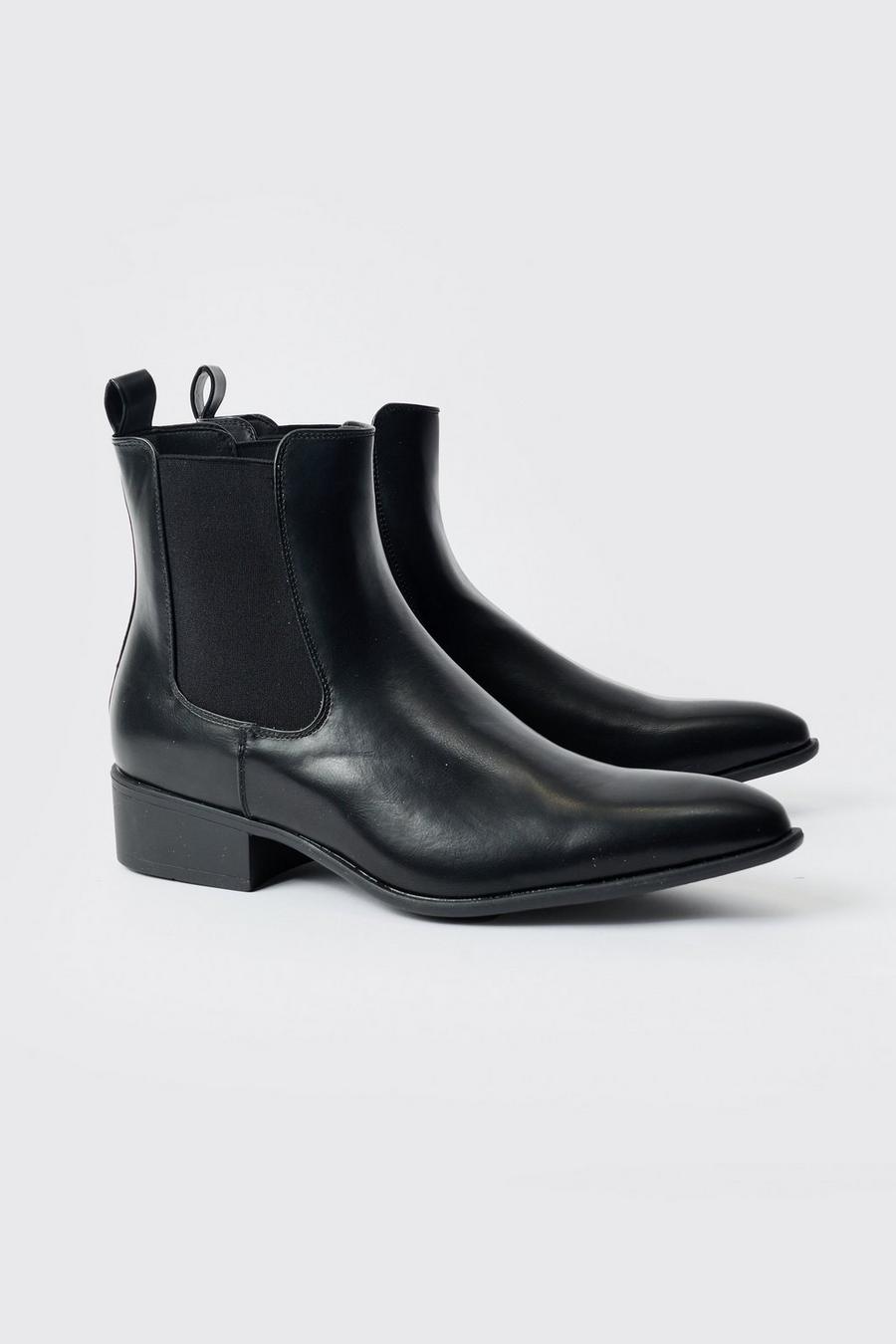 Pu Chelsea Boot In Black image number 1