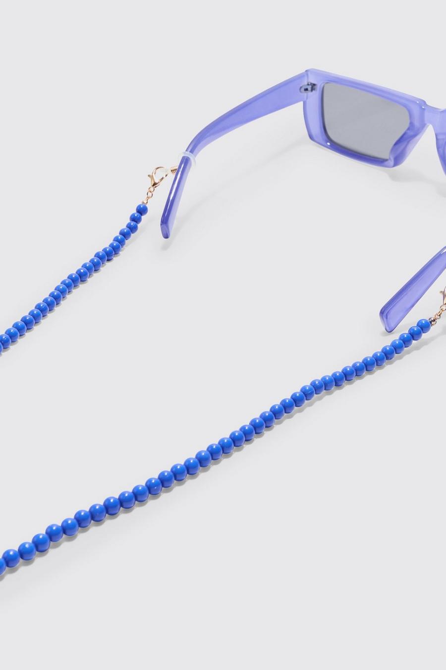 Cadena para gafas de sol con cuentas en color cobalto, Cobalt image number 1