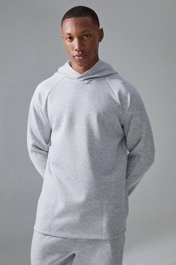 Man Active Soft Stretch Yoga Hoodie grey marl