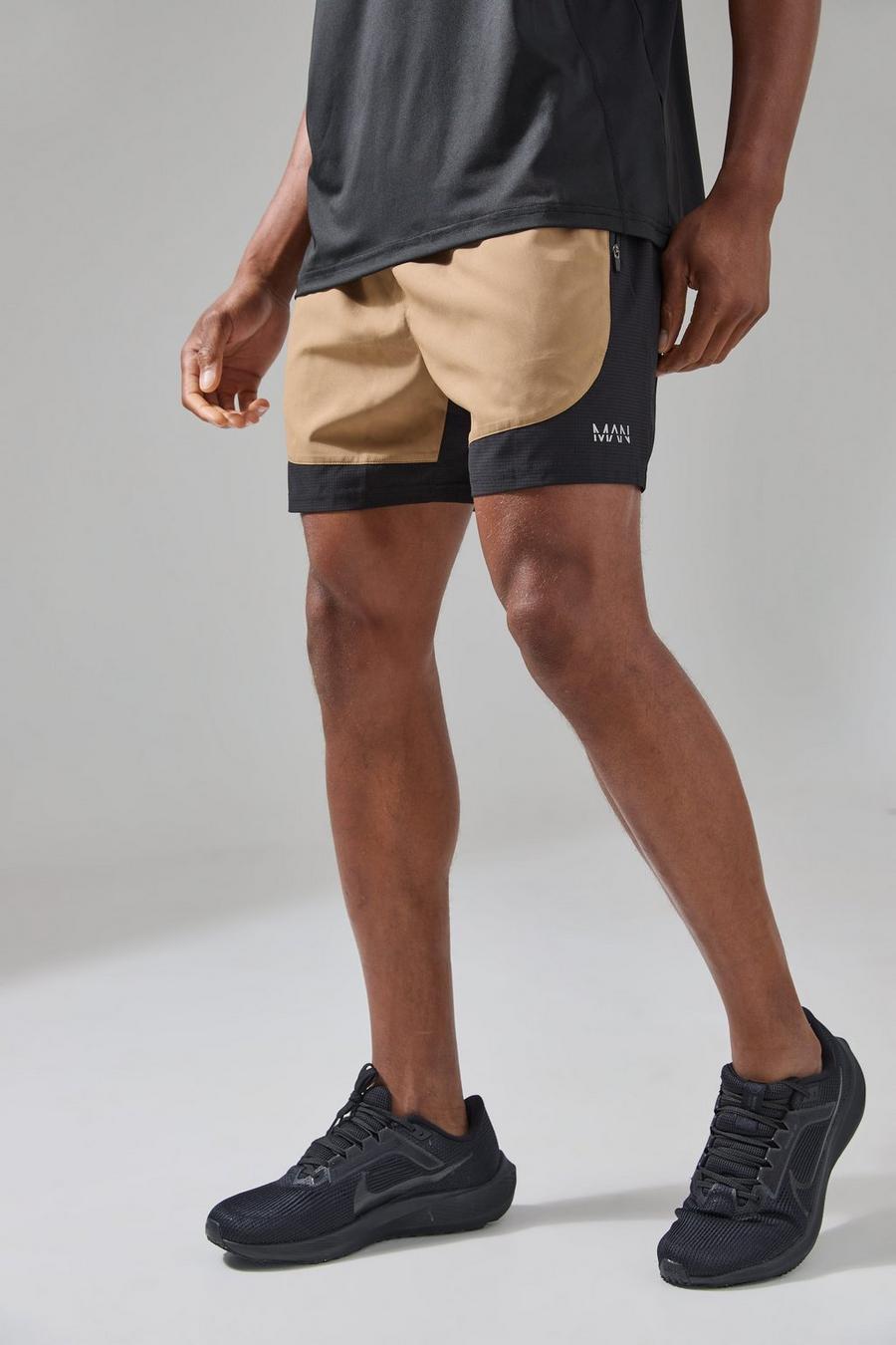 Sand Man Active Stretch Woven Colour Block 5inch Short image number 1