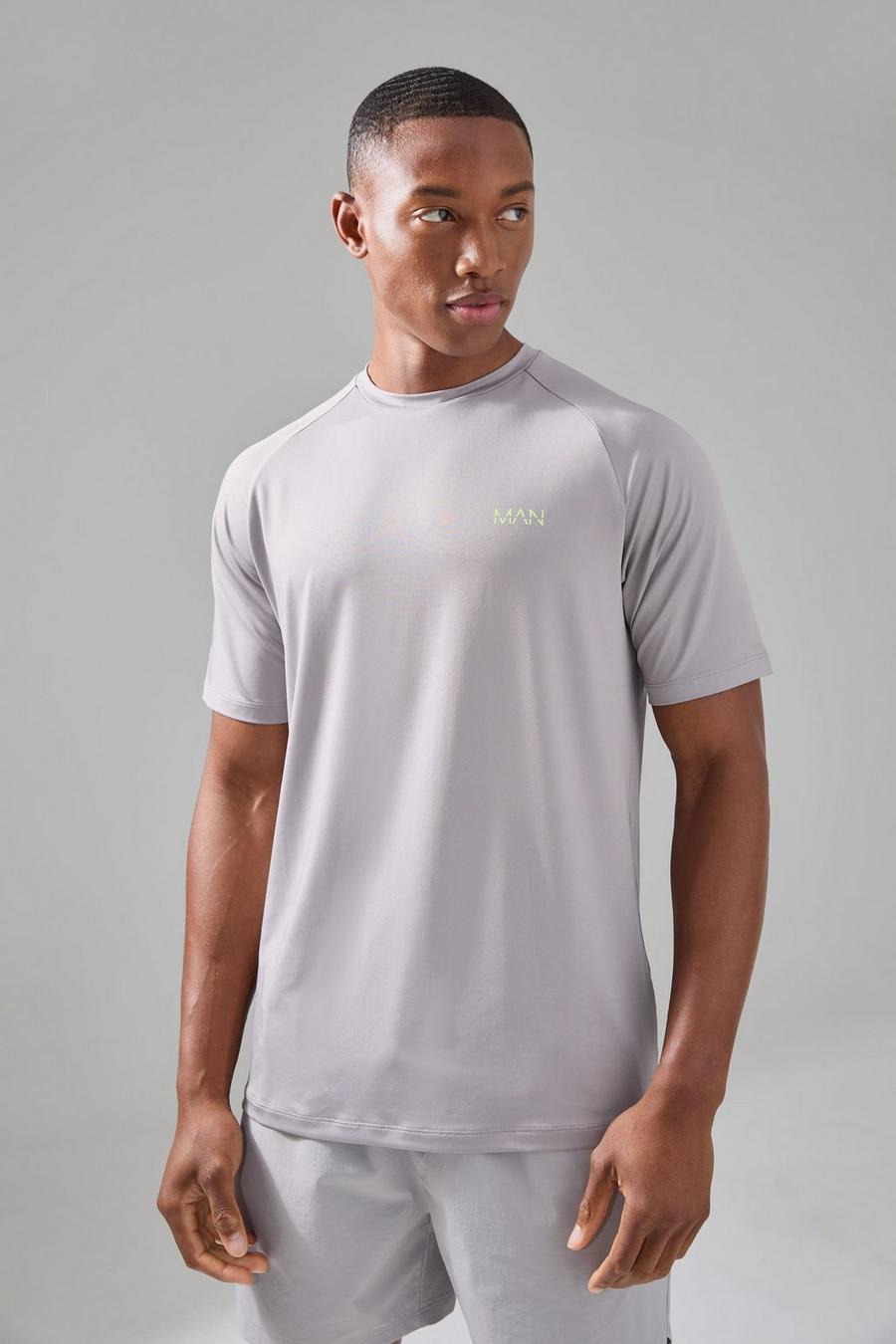 Grey Man Active Gym Raglan T-shirt Neon Logo