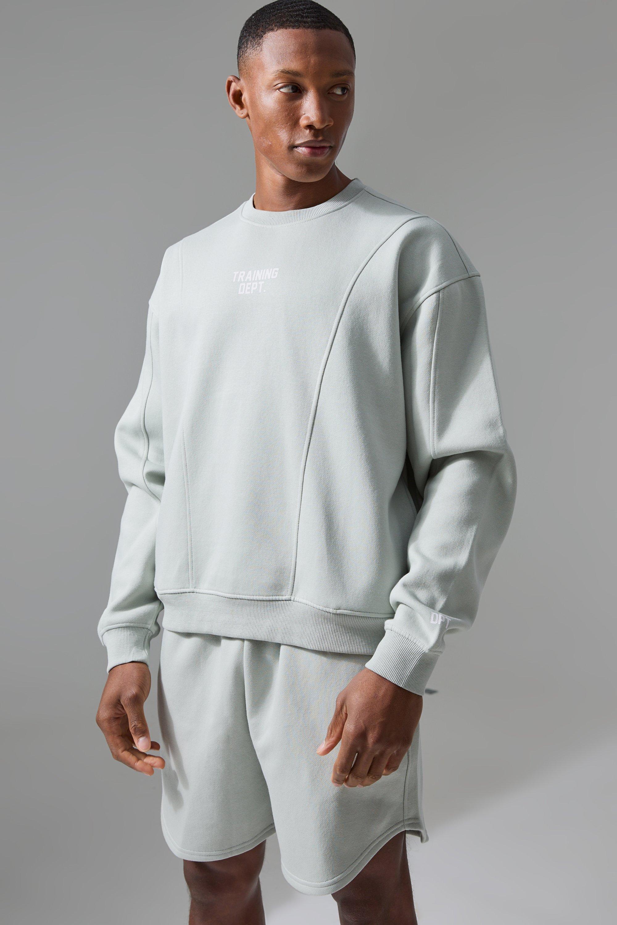 Man Active Training Dept Boxy Sweatshirt Short Tracksuit | boohoo