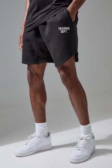 Black Man Active Training Dept Oversized 5inch Jersey Volley Short