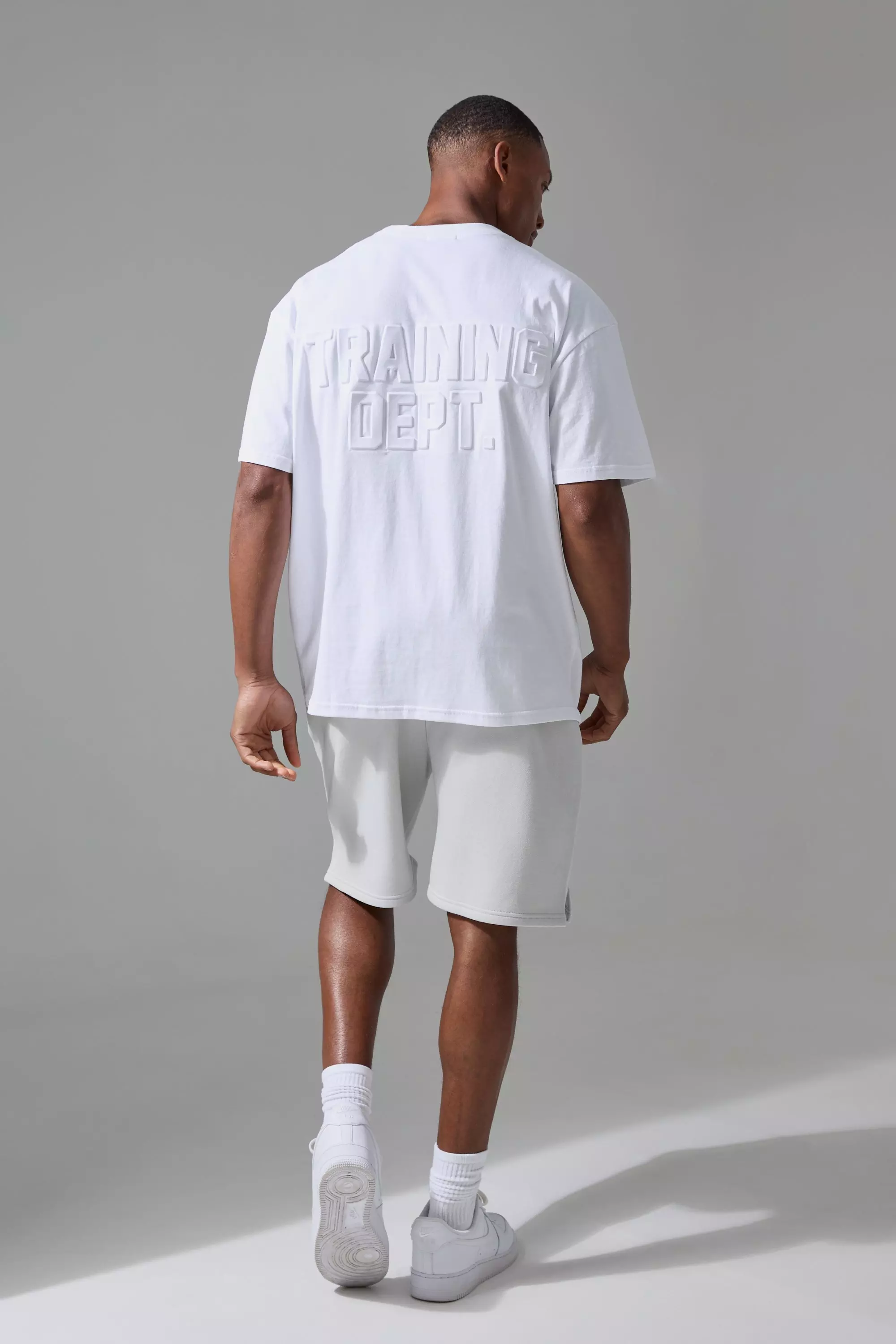 White Man Active Training Dept Oversized Embossed T-shirt alternative image