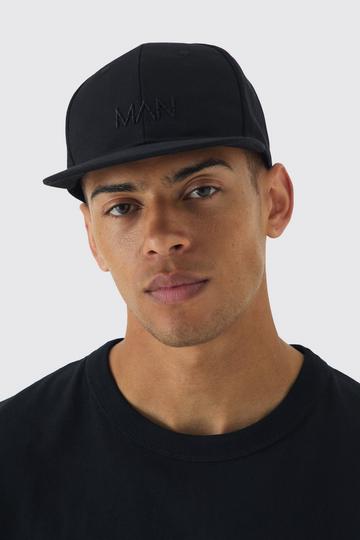 Man Dash Basic Snapback Cap In Black black