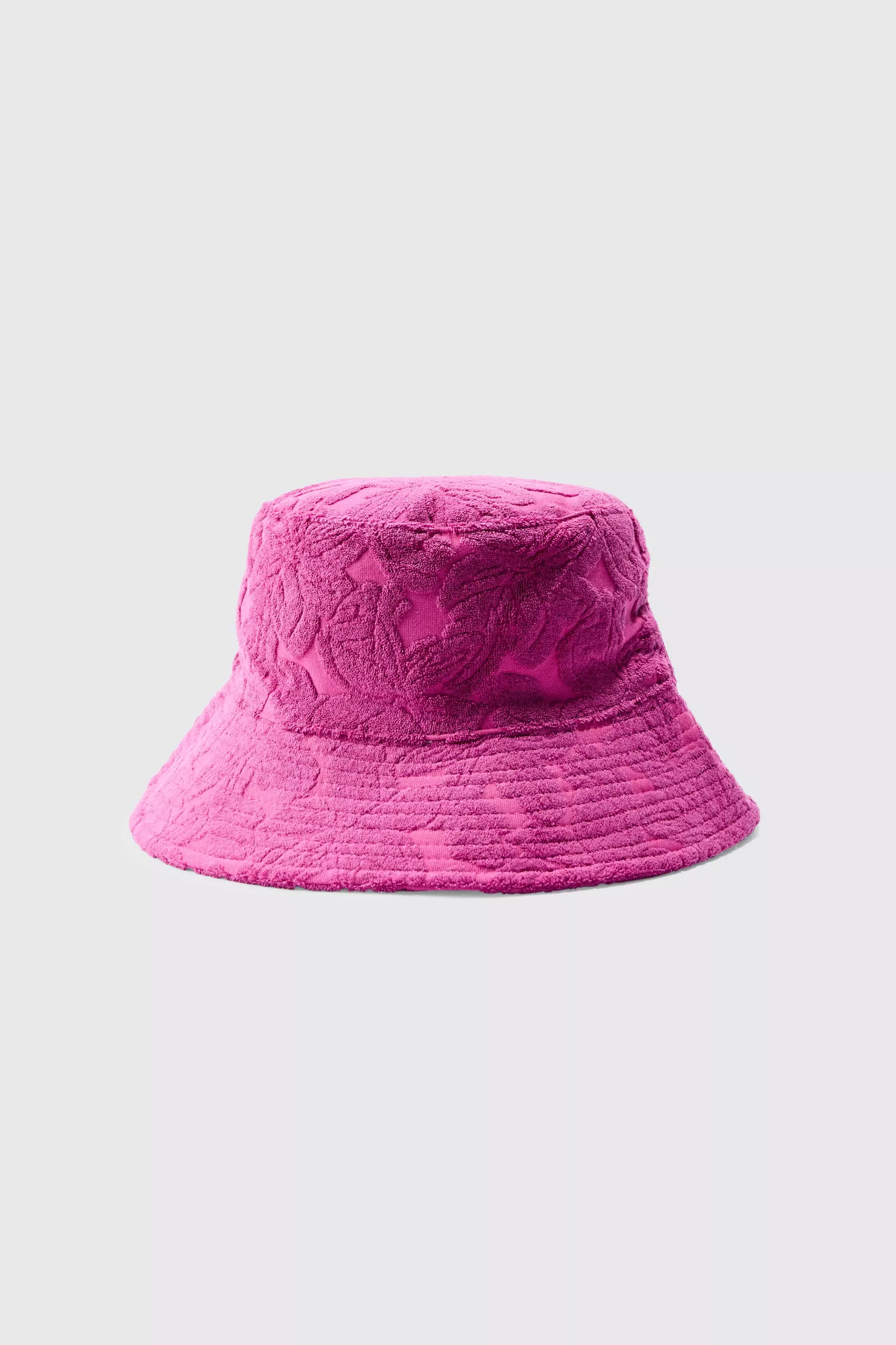 Towelling Bucket Hat In Pink alternative image