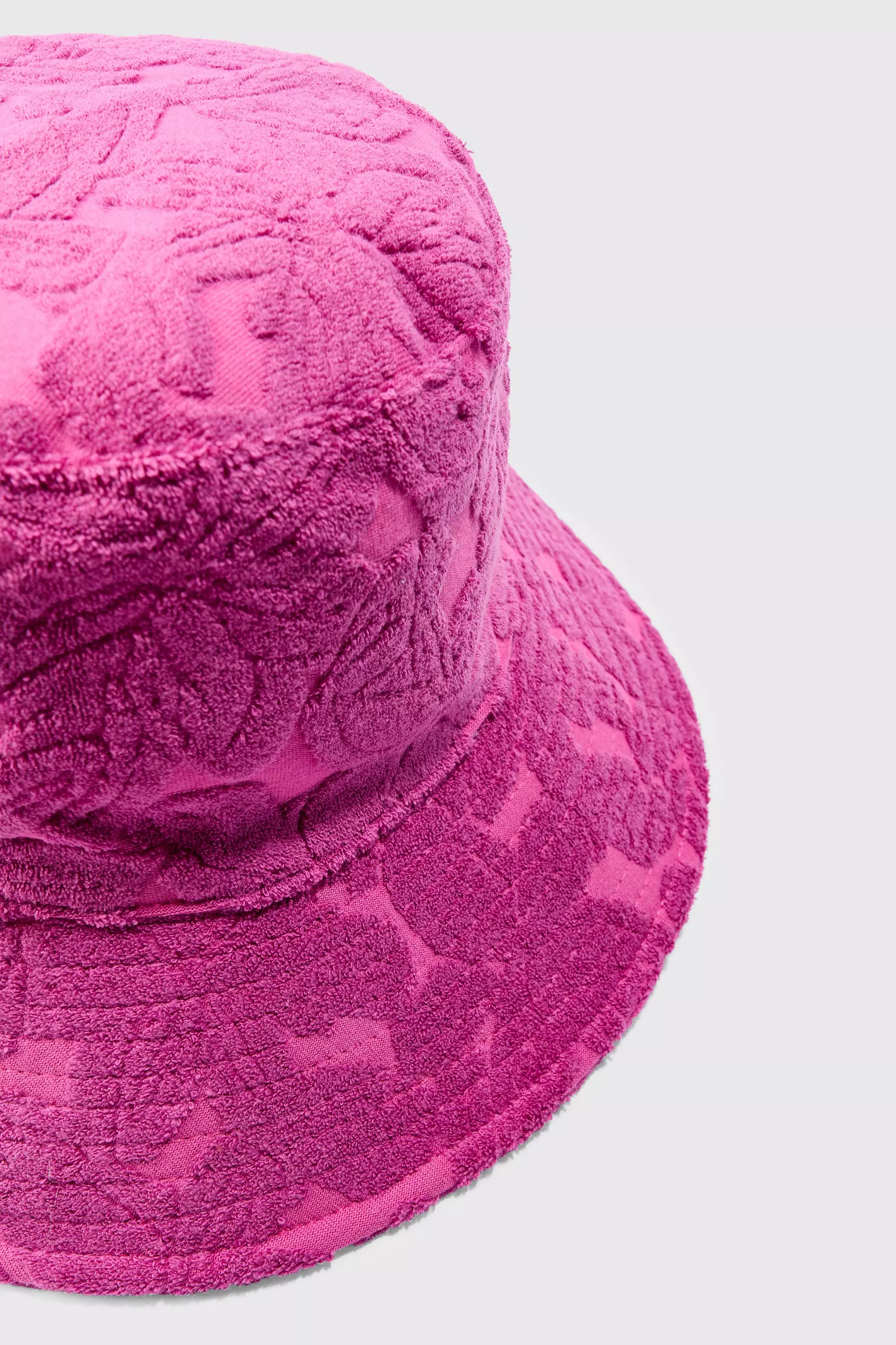 Towelling Bucket Hat In Pink alternative image