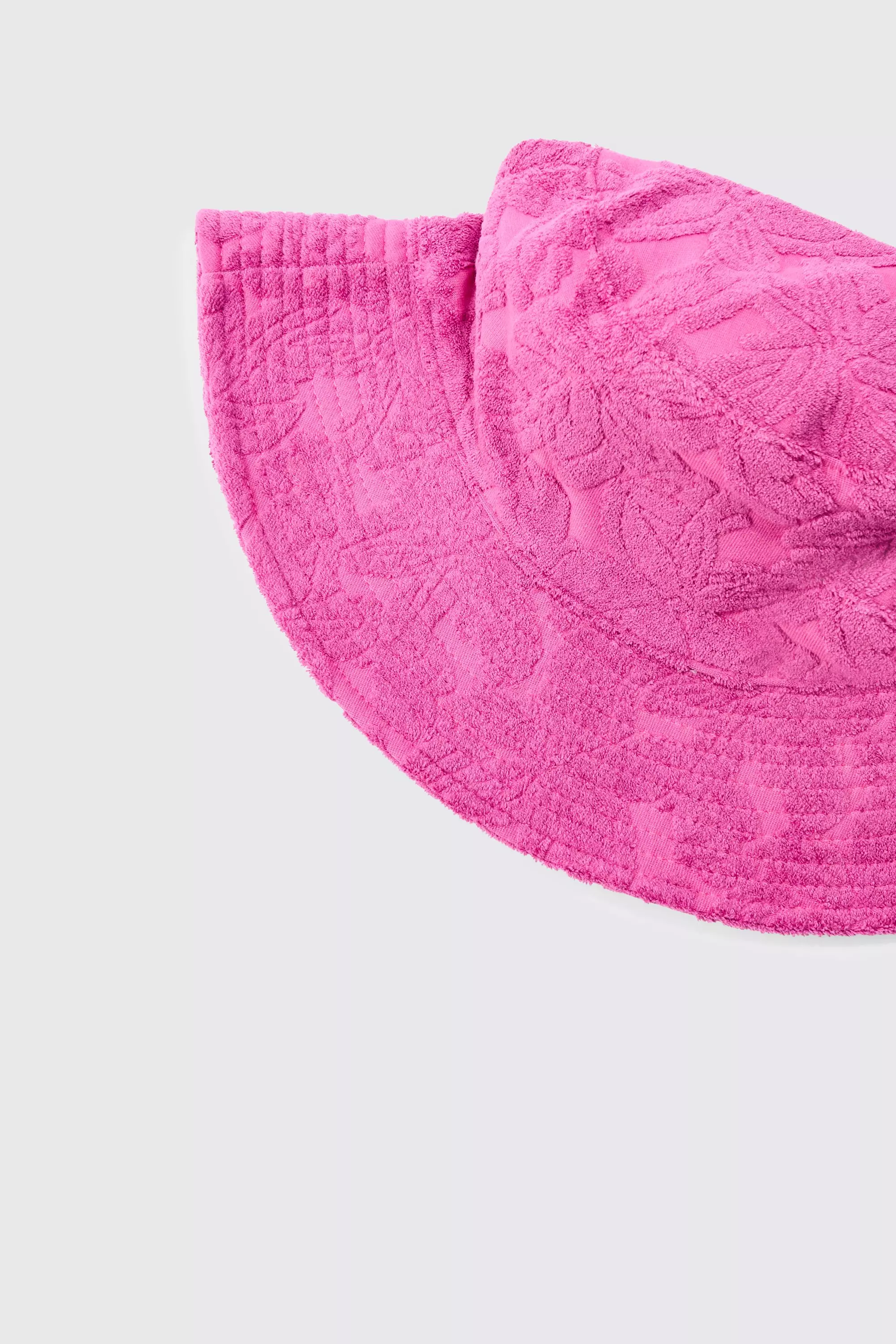 Towelling Bucket Hat In Pink alternative image