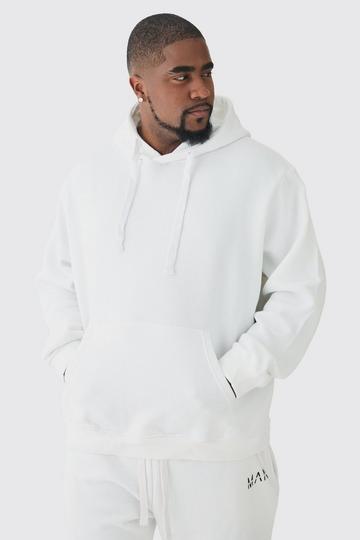 Plus Basic Hoodie In Wit white