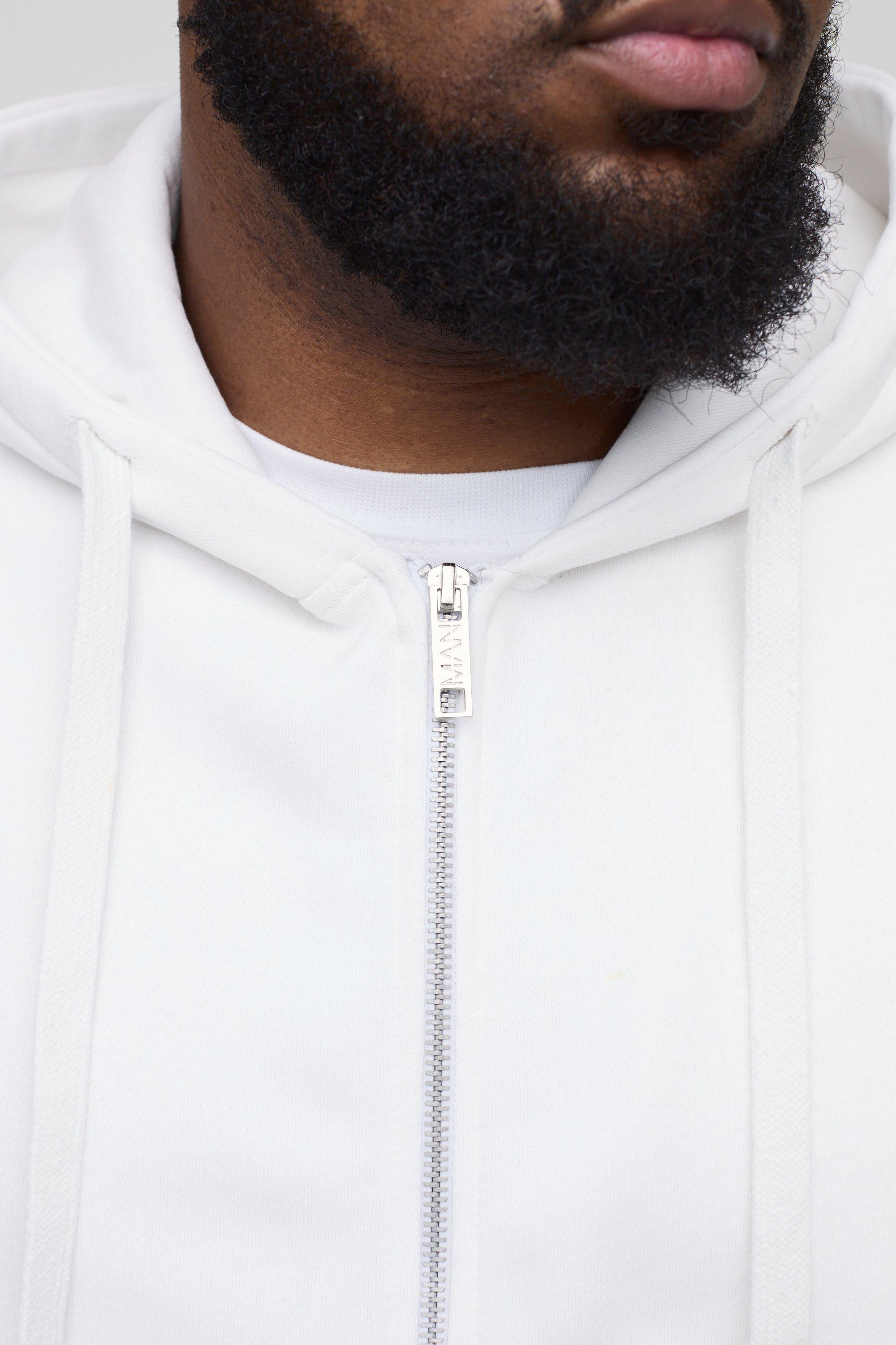 Boohoo man white hoodie best sale