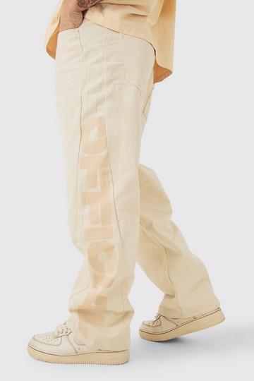 Baggy Official Cut & Sew Panel Pants stone