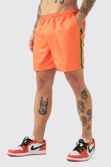 Mid Length Tape Swim Short orange