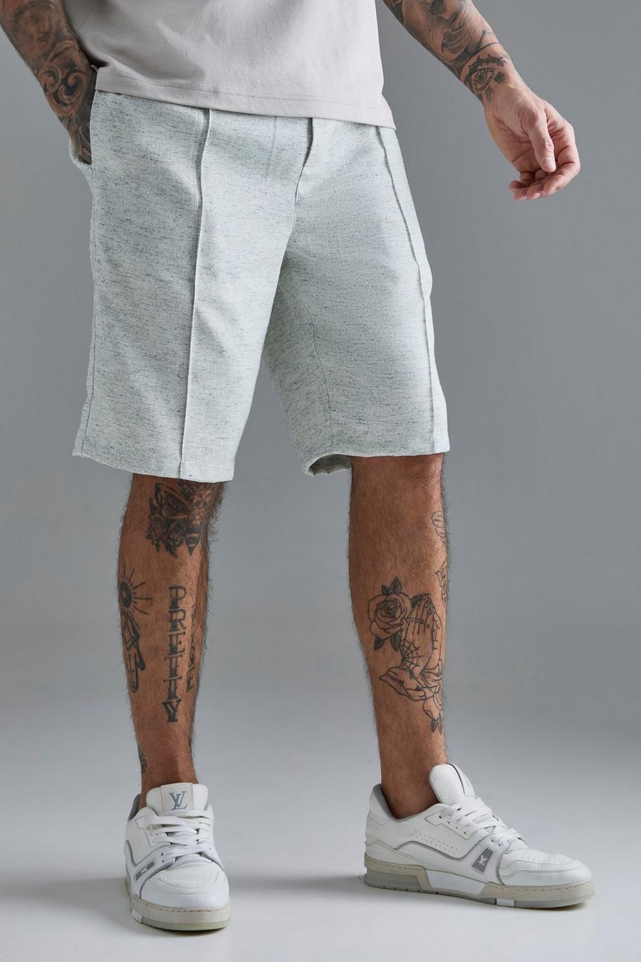 Stone Tall Textured Pintuck Seam Short image number 1