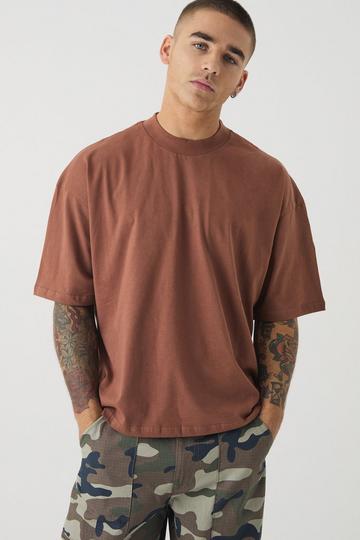 Brown Oversized Boxy Heavyweight T-shirt