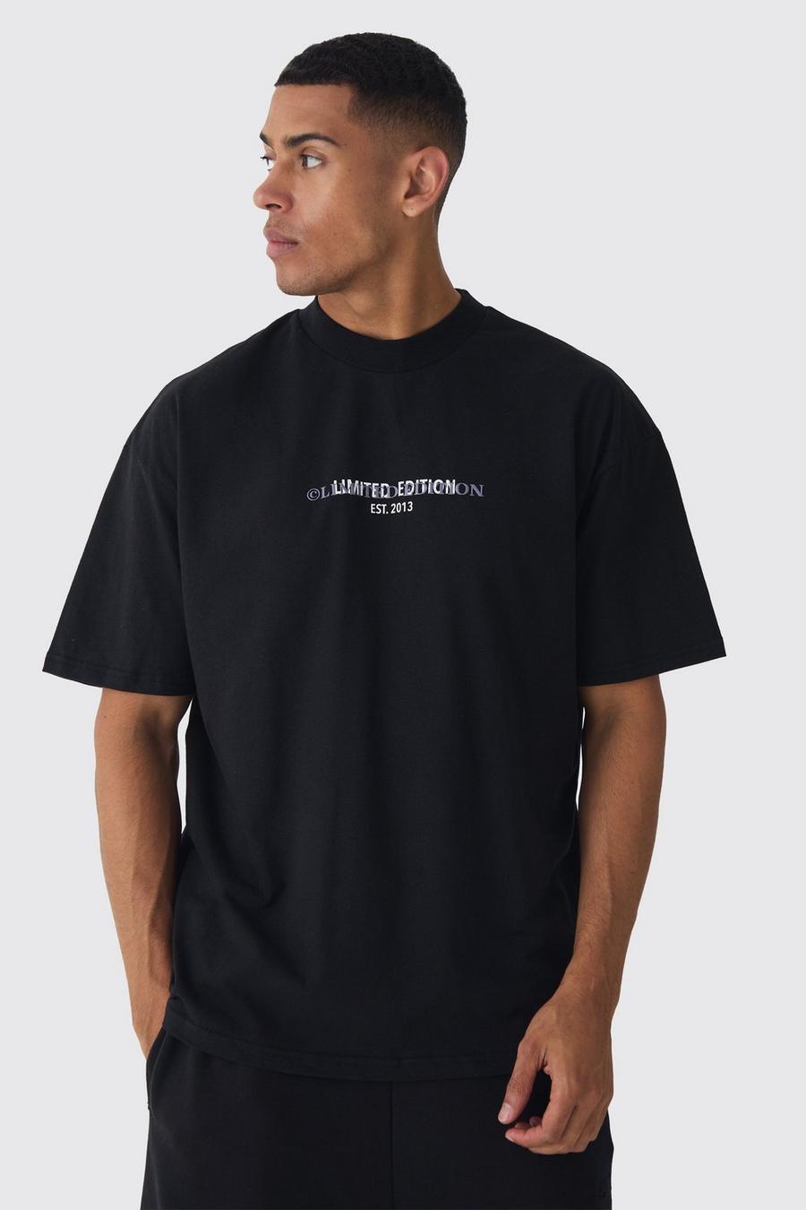 Black Oversized Dik Limited T-Shirt image number 1
