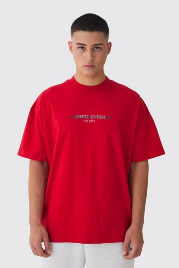 Red Oversized Limited Edition Heavyweight T-shirt