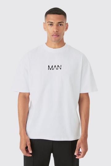 Man Dash Oversized Dik T-Shirt white