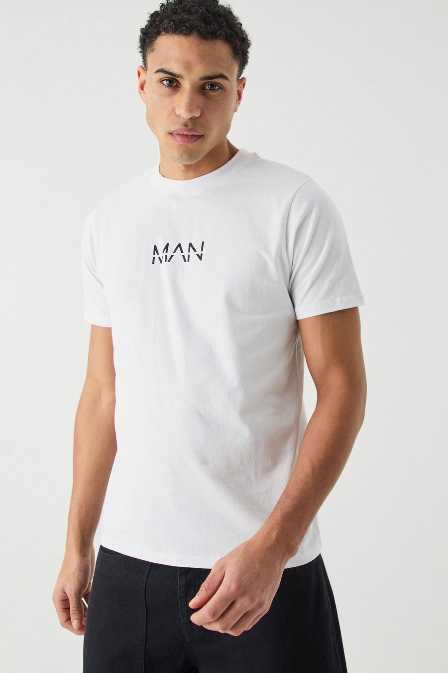 White MAN Dash T-shirt i slim fit image number 1