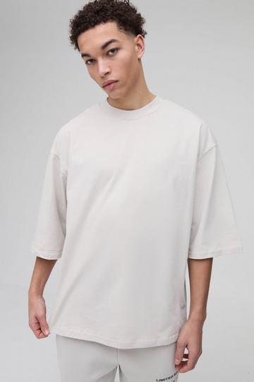 Grey Oversized Half Sleeve Heavyweight T-shirt