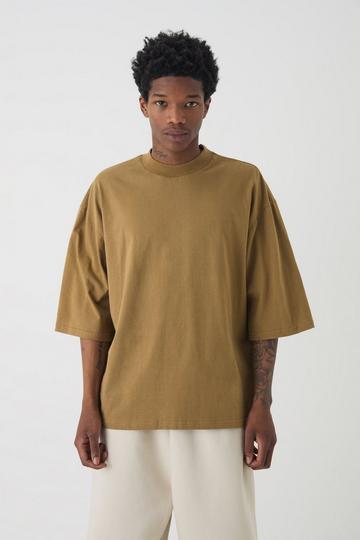 Oversized Half Sleeve Heavyweight T-shirt tobacco