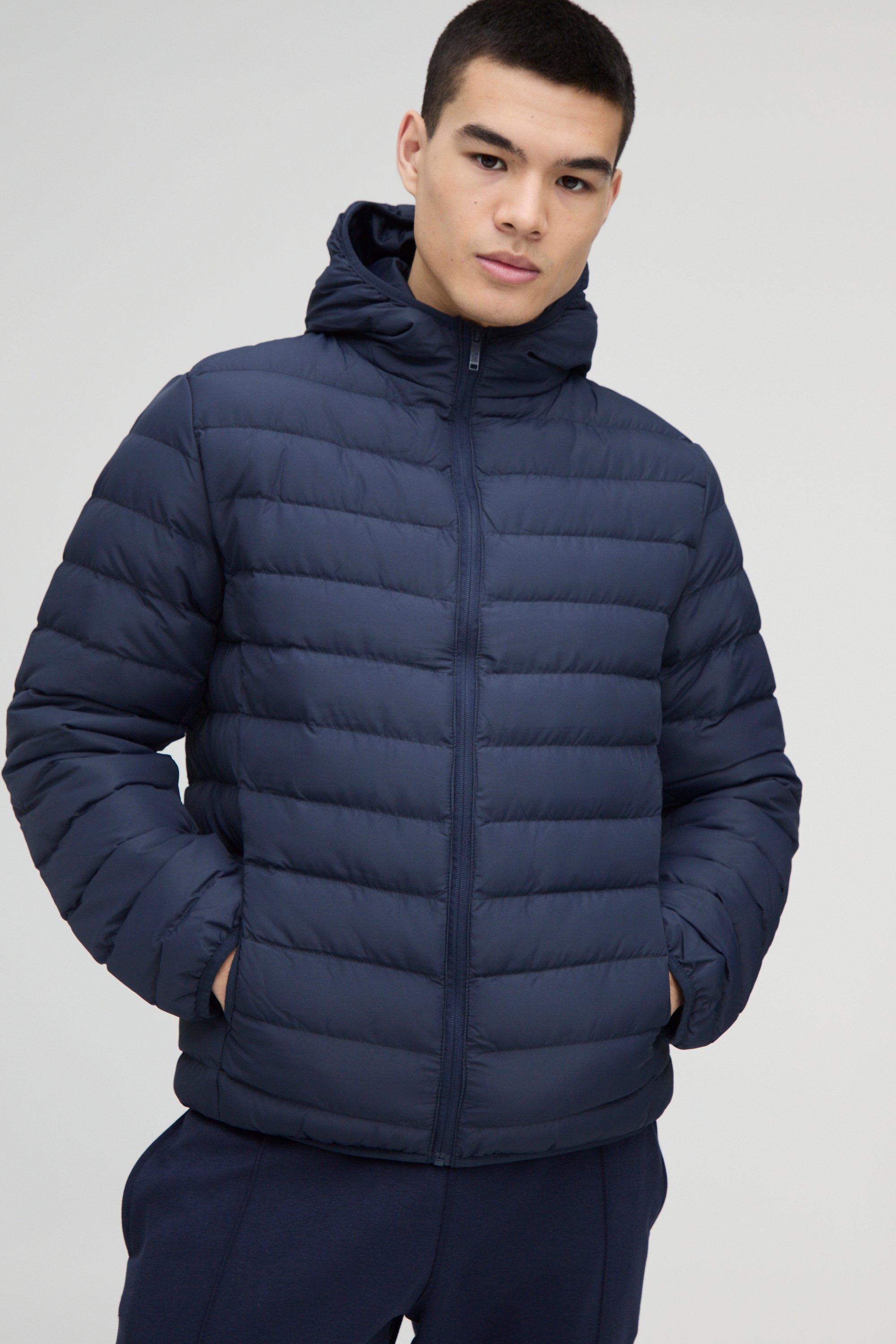 Veste matelassée zippée bleu marine