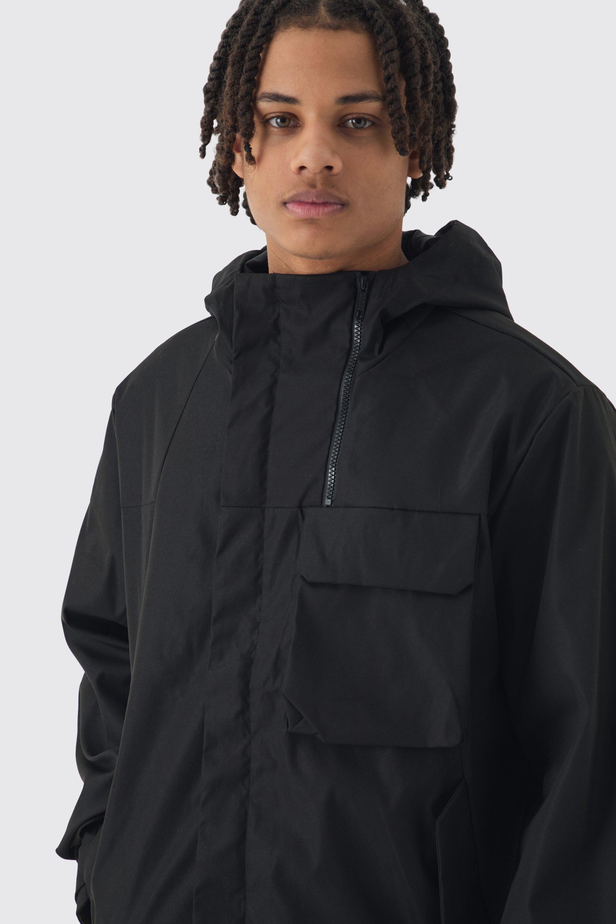 Black lightweight parka on sale