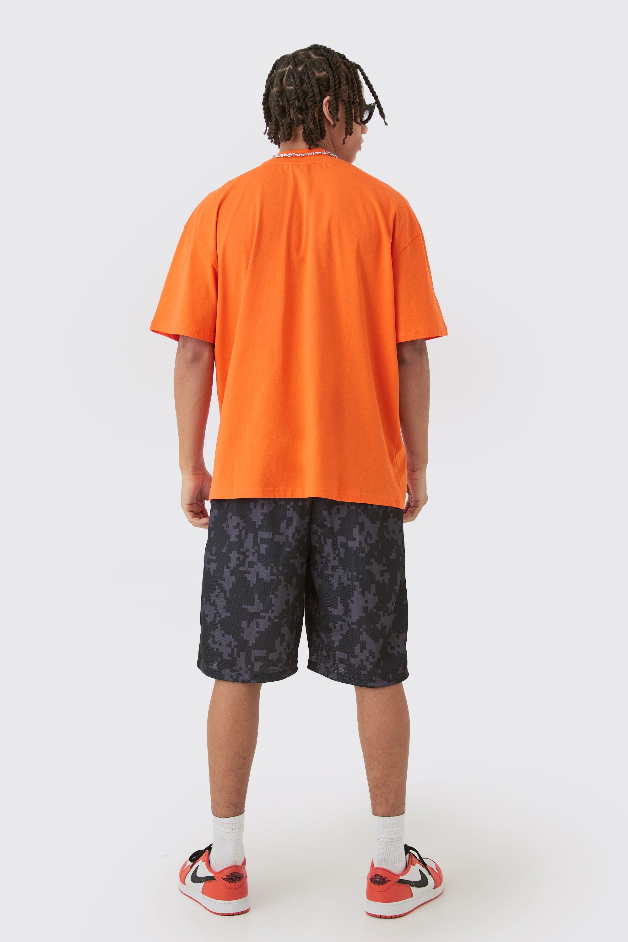 Black and orange basketball shorts clearance