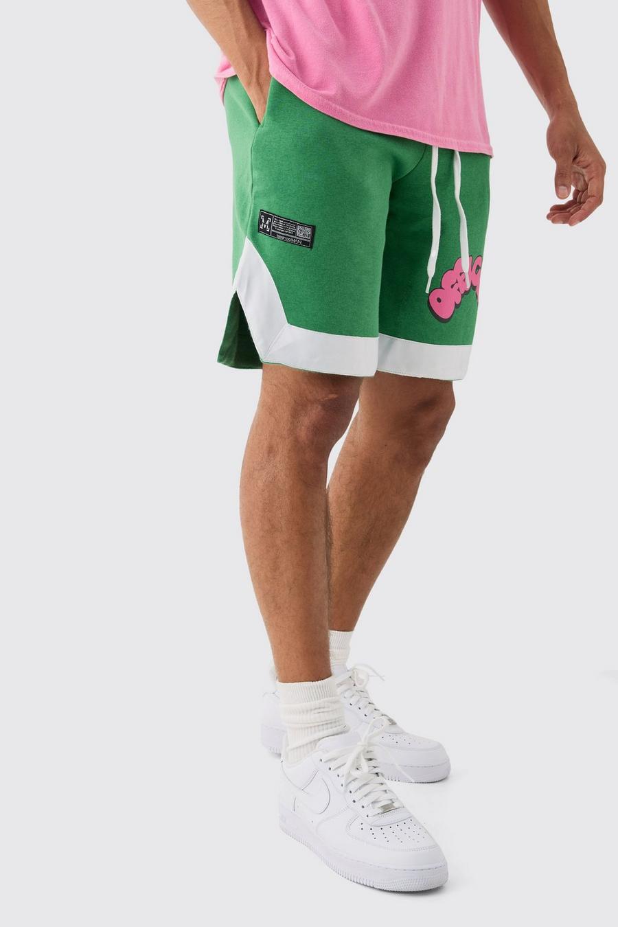 Pantalón corto Official de baloncesto con cordones, Forest