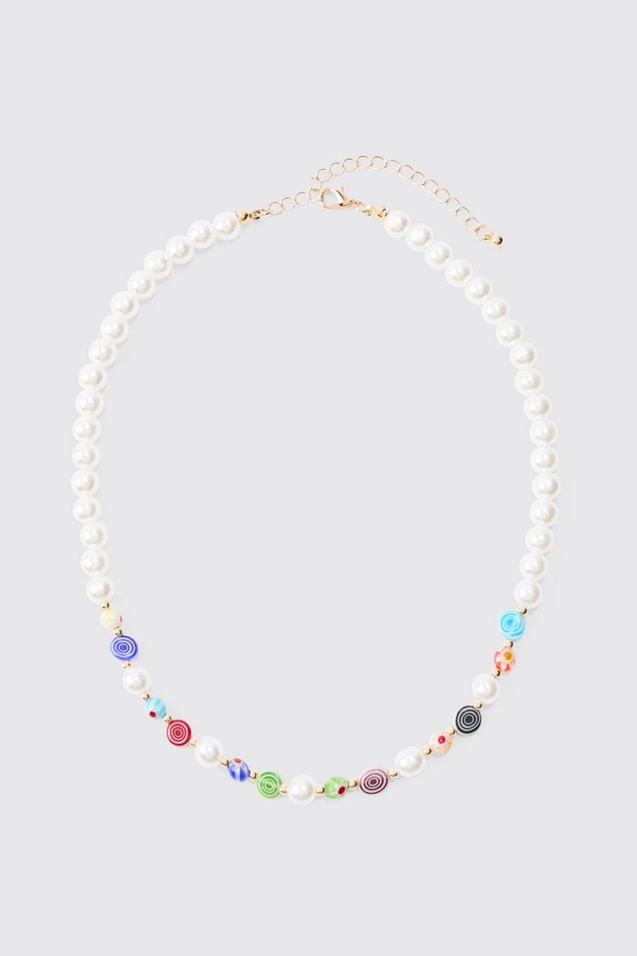 Pearl And Bead Mix Necklace In Multi image number 1