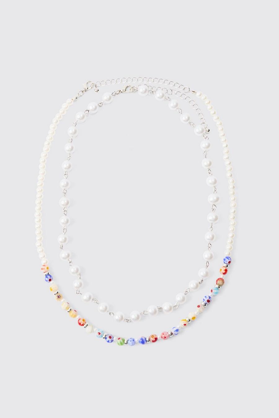 Collana di perle e perline in vari colori, Multi image number 1