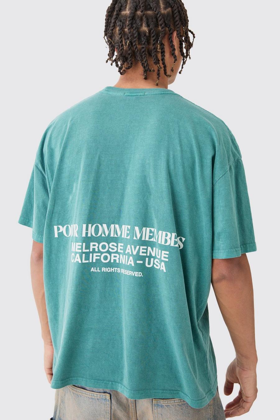 Kastiges Oversize T-Shirt mit Print, Forest
