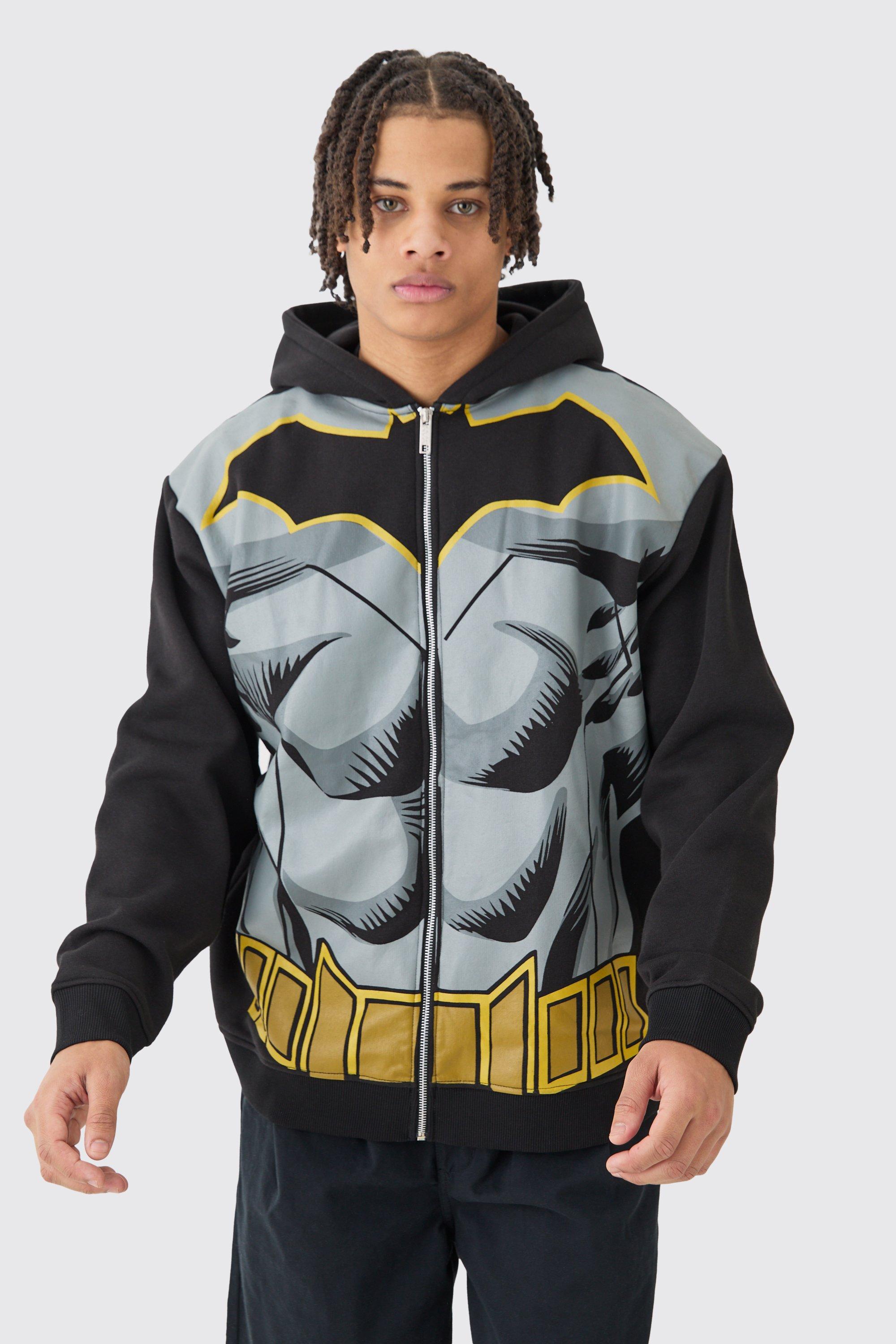 Oversized Batman Zip Up License Hoodie