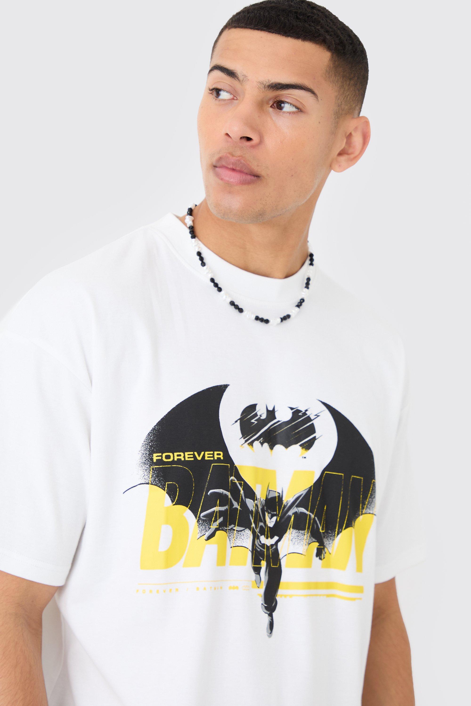 Oversize T Shirt mit lizenziertem Batman Print Mesh Shorts