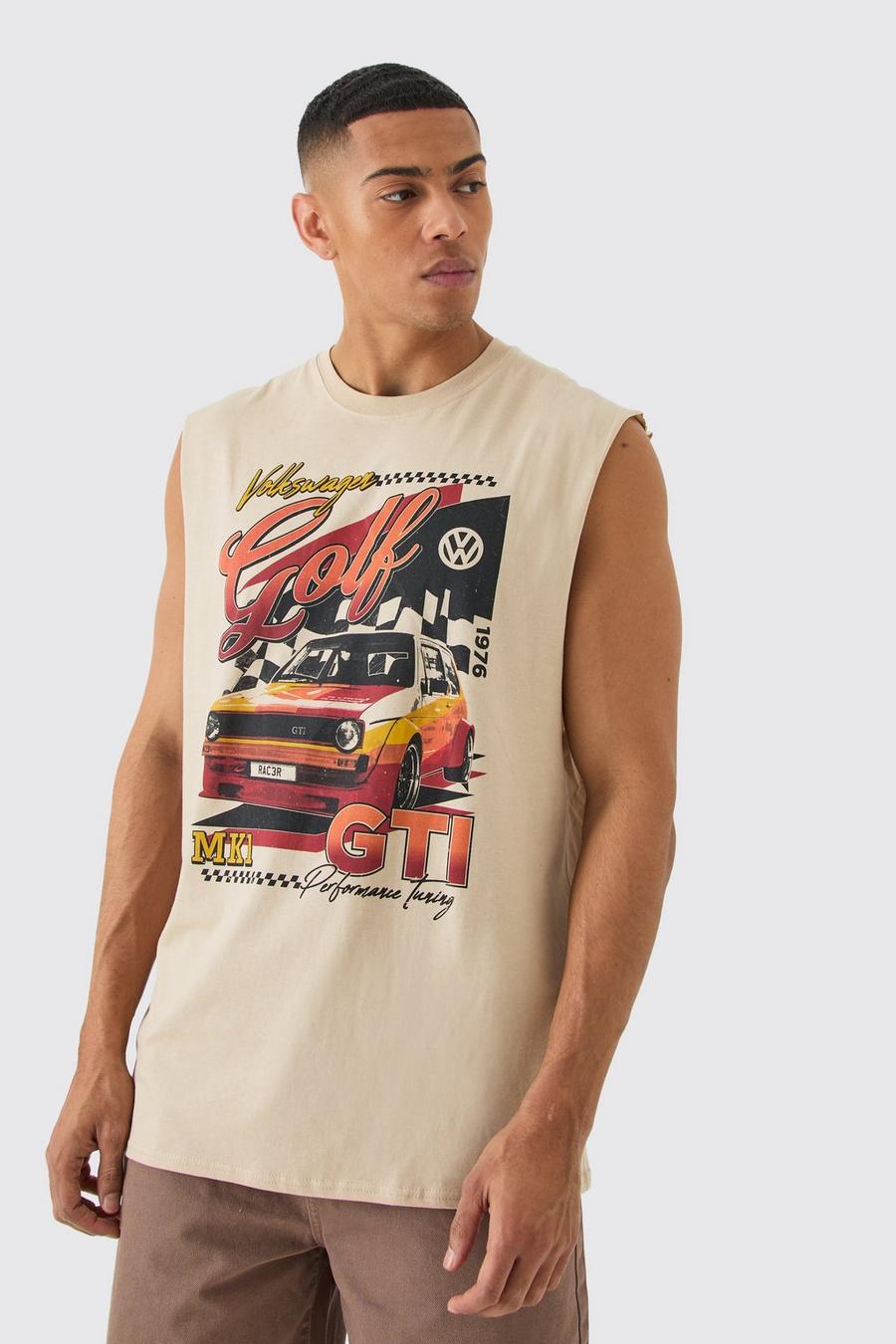 Sand Oversized Volkswagon Tank Top image number 1