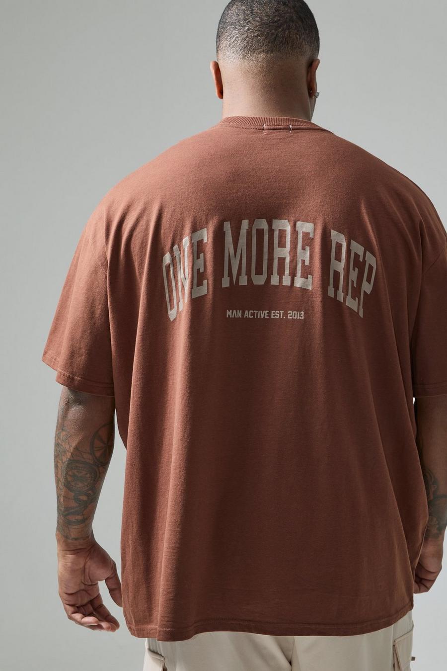 Chocolate Plus Active Oversized One More Rep T-shirt image number 1