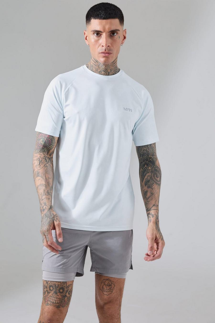Tall - T-shirt de sport à imprimé camouflage - MAN Active, Blue