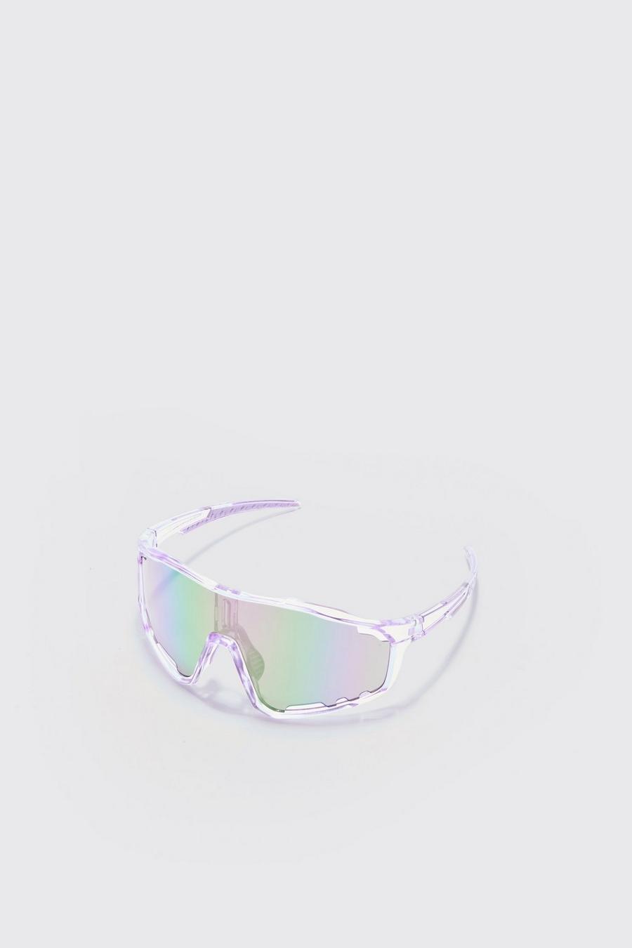 Visor Flat Sunglasses In White