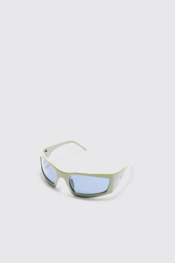 Wrap Sunglasses In Olive olive