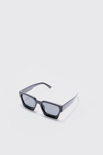 Plastic Retro Sunglasses In Black black