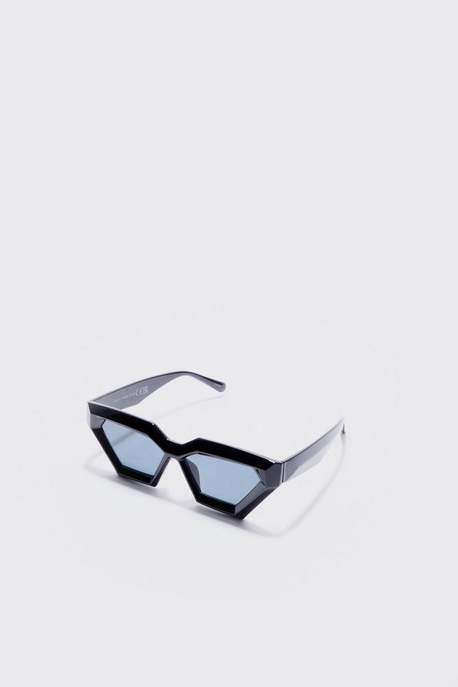 Klobige Plastik Sonnenbrille in schwarz, Black image number 1