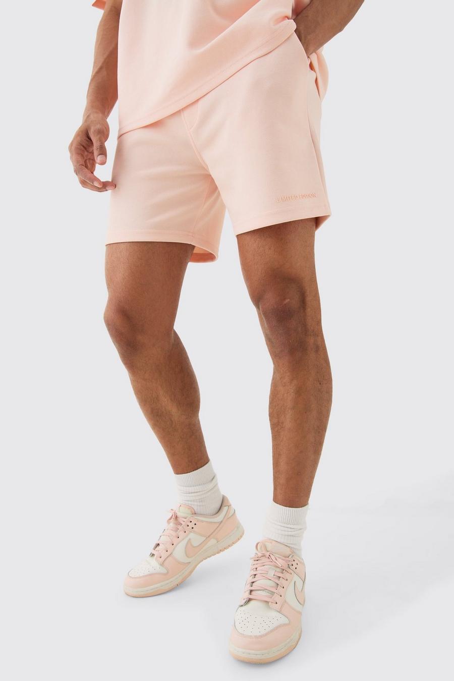 Pantaloncini comodi Limited in piqué di corporatura alta, Pink image number 1