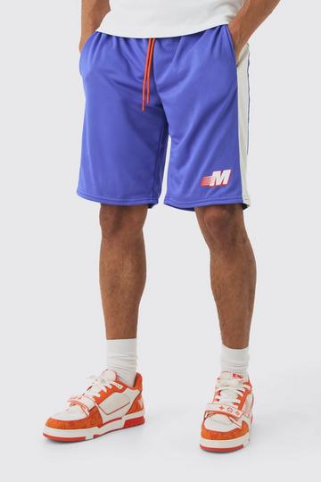 Moto Mesh Basketball Short blue