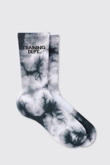 Black Man Active Training Dept Tie-dye Crew Socks