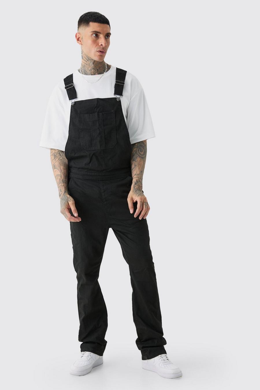 Tall Straight Leg Dungaree In True Black image number 1