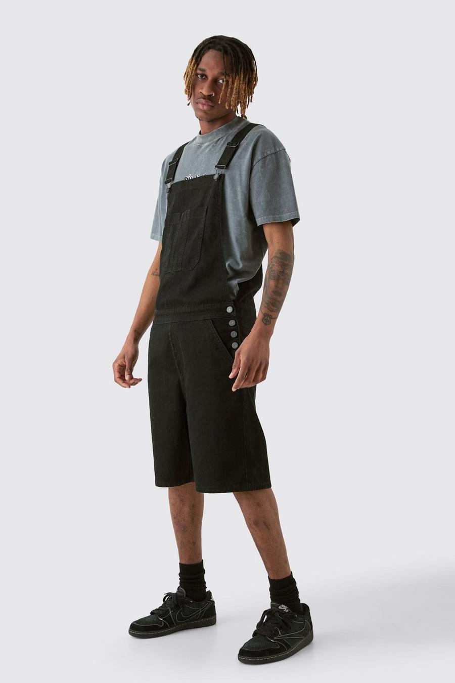 Tall Dungaree Short In True Black image number 1