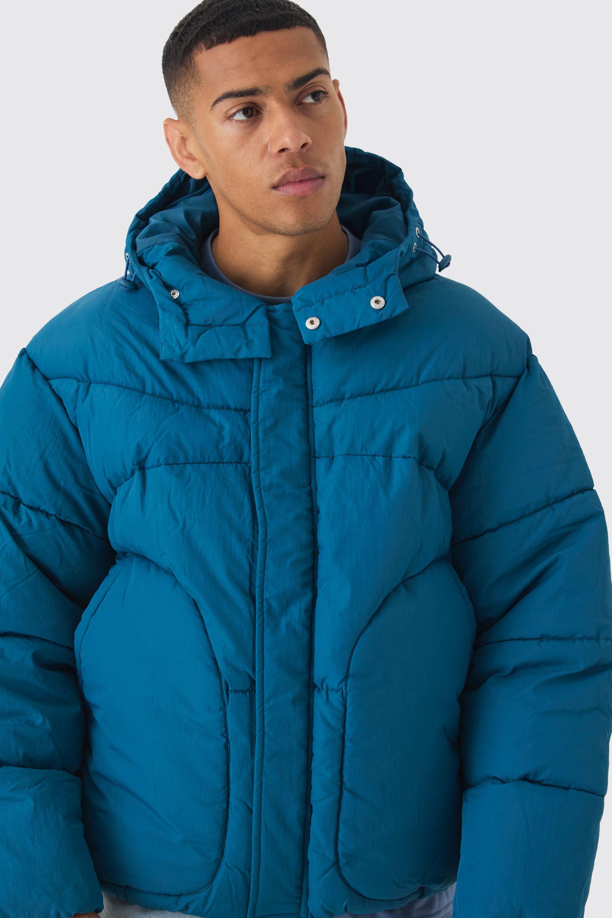 Teal padded coat online