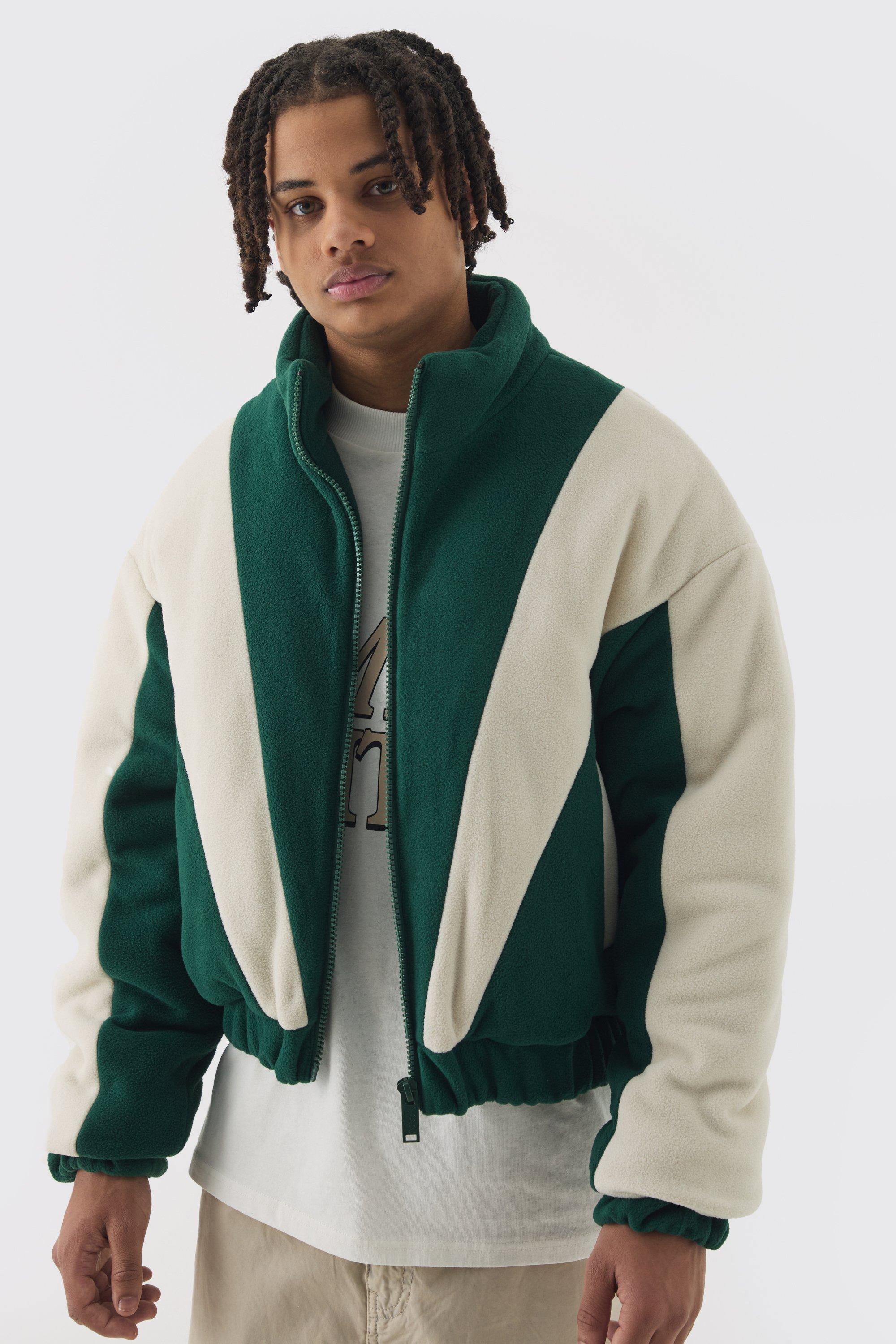 Chunky fleece coach jacket best sale