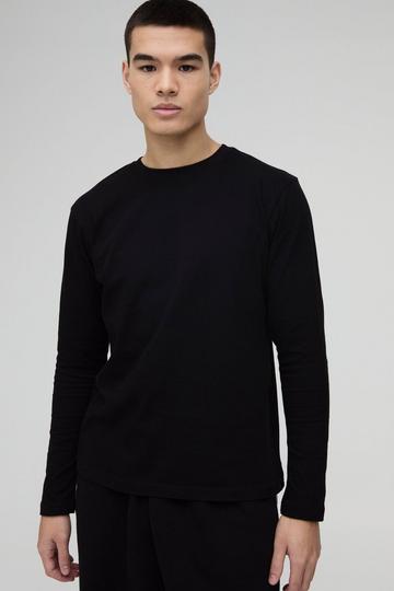 T-shirt à col ras-du-cou et manches longues black